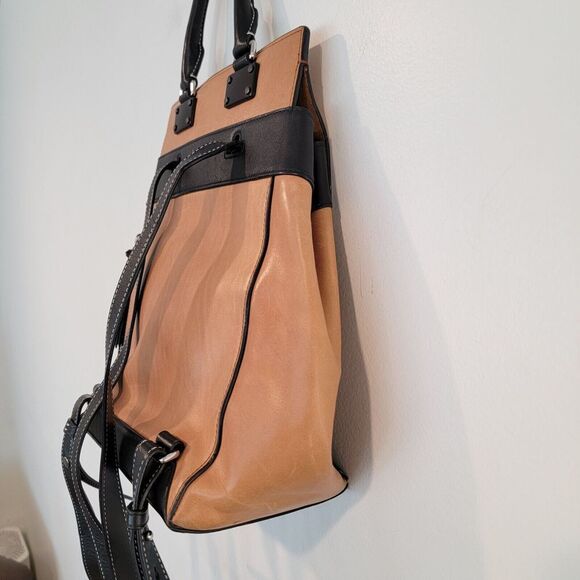 Rag & Bone Women’s Pilot Backpack Camel Brown Black Bag - Picture 7 of 12